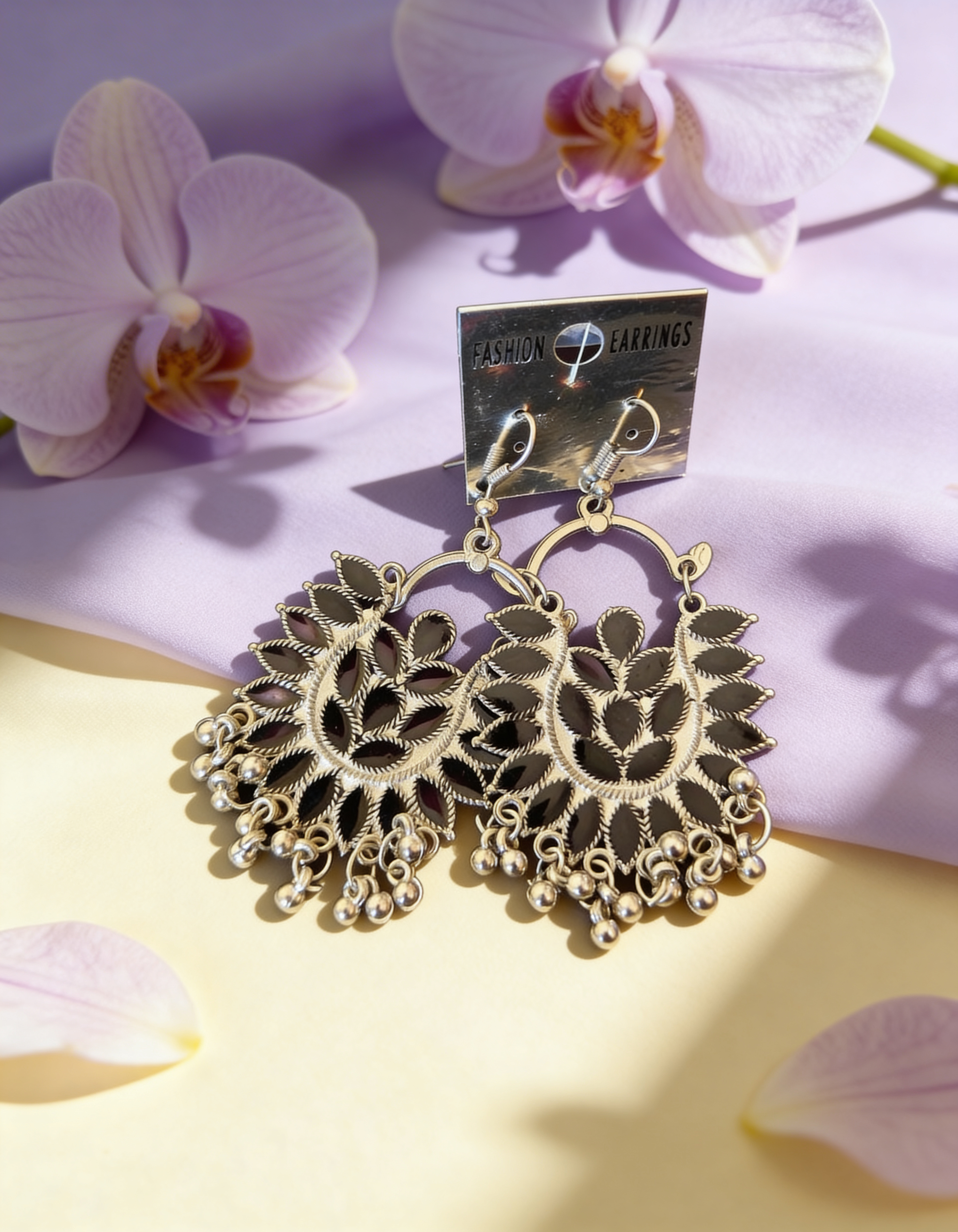 Victorian Leaf-Motif Statement Jhumka