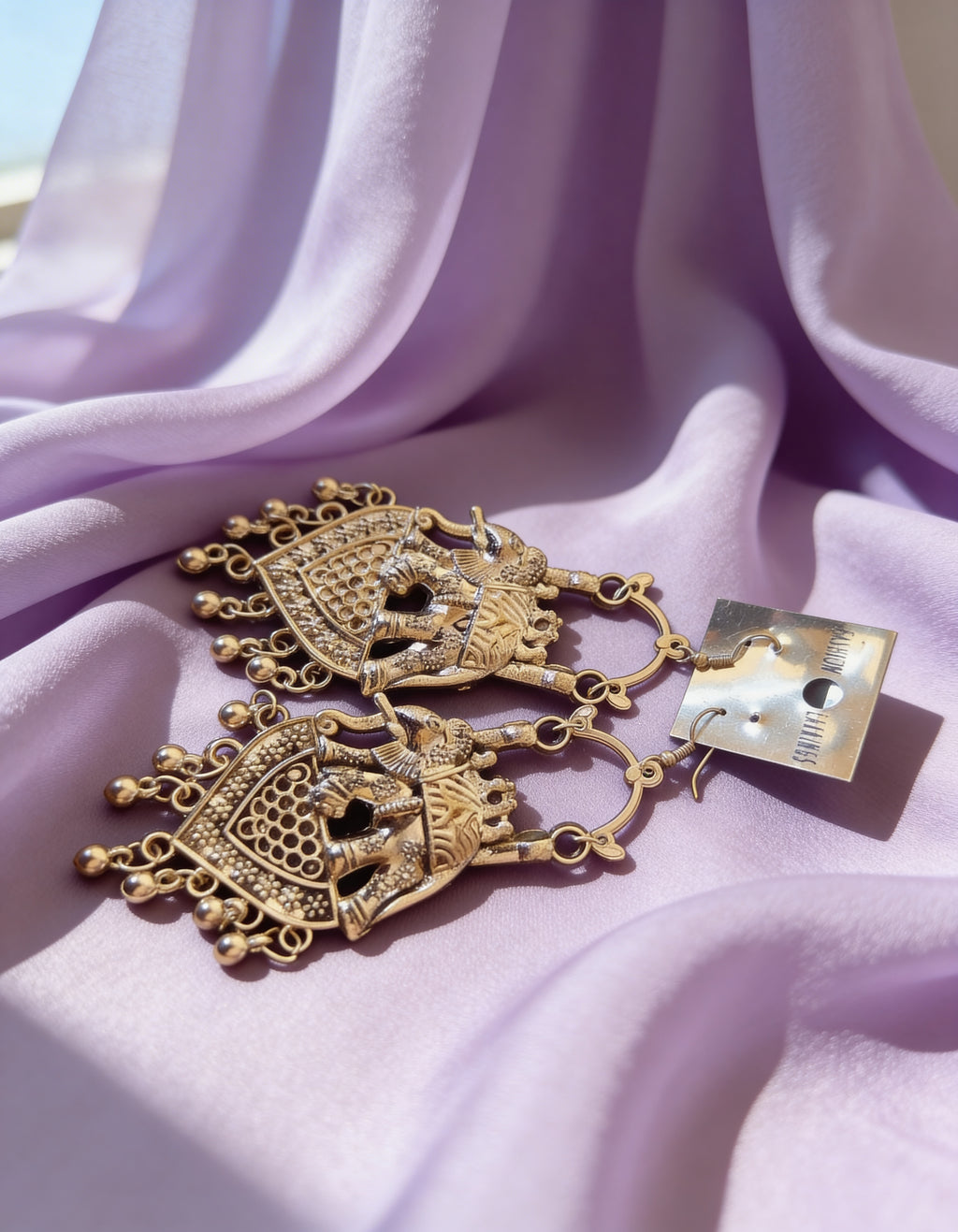 Oxide Elephant Ethnic Earing