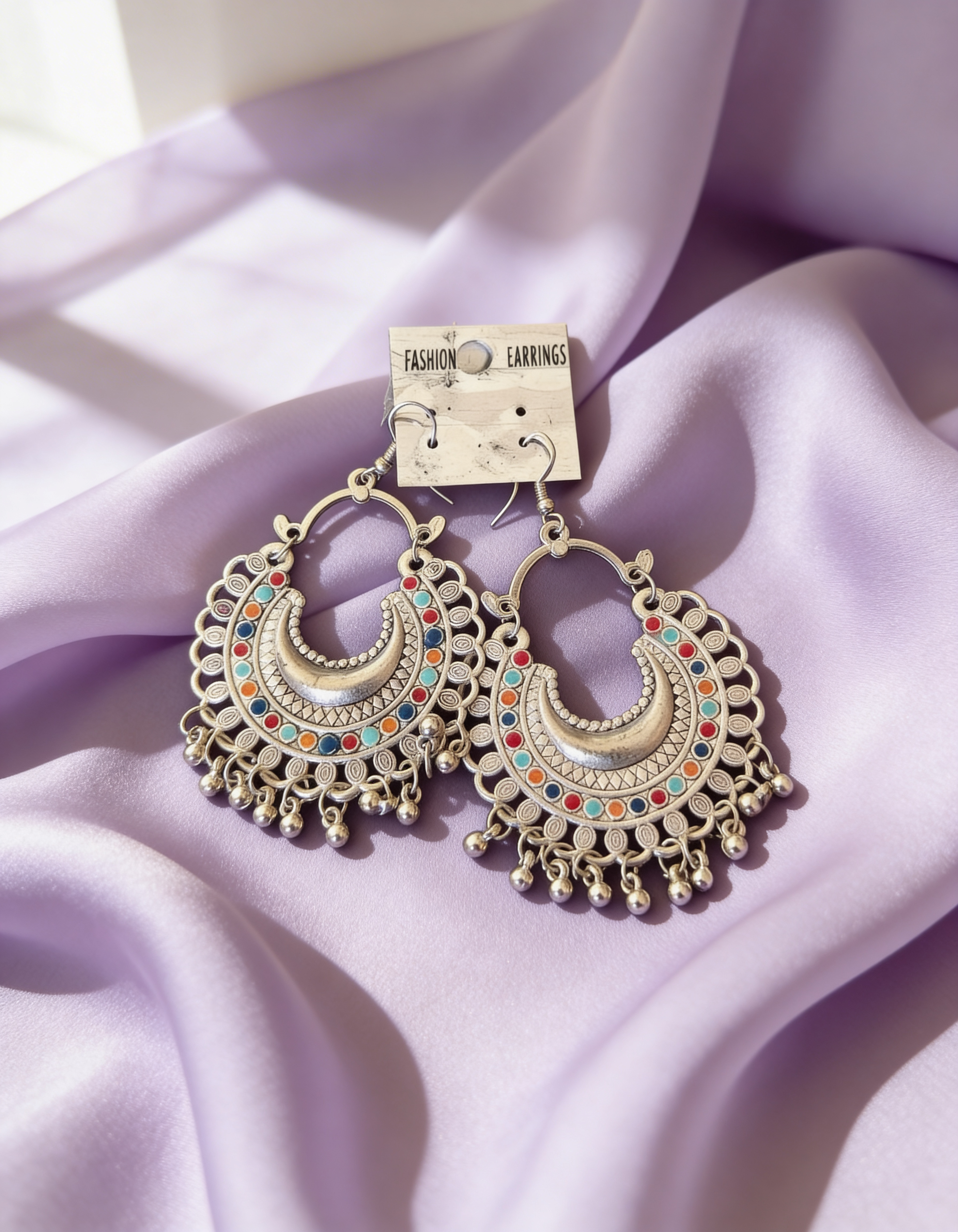 Oxidised Bohemian Crescent Enamel